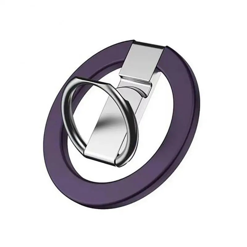 a purple ring with a silver ring on top