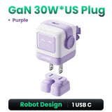 a purple robot with the words, `’purple ’