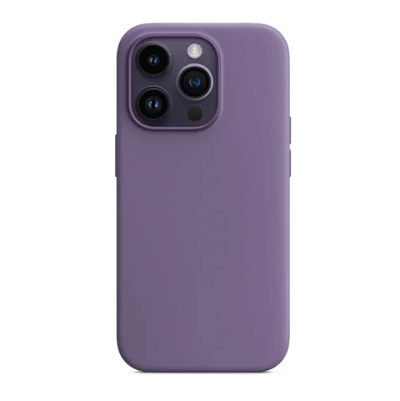 Purple smartphone case with a triple-camera cutout.