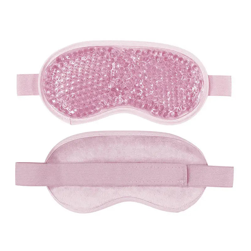 a pair of pink eye masks