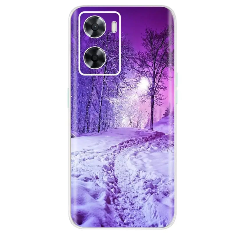 the purple winter forest back cover for motorola z3