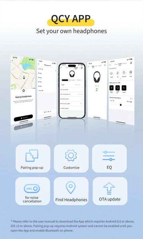 QCY app advertisement.