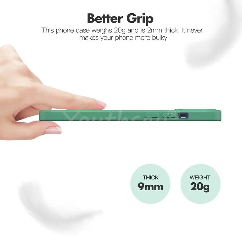 a hand holding a green pen with the words better grip