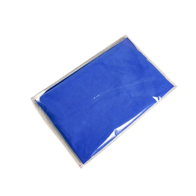 a blue ink pad on a white background