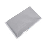 a silver plastic bag with a white background