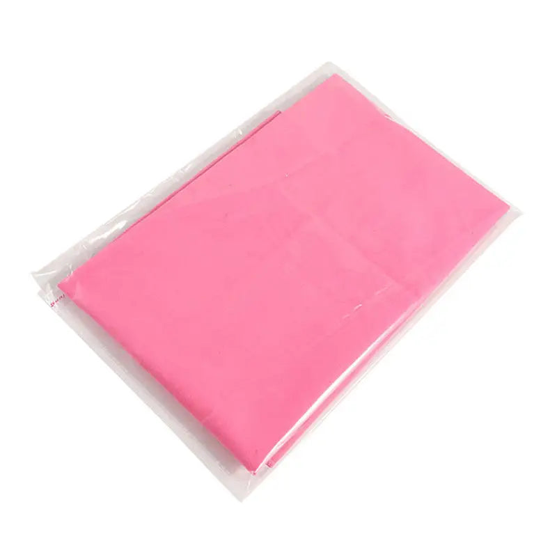 a pink tissue on a white background