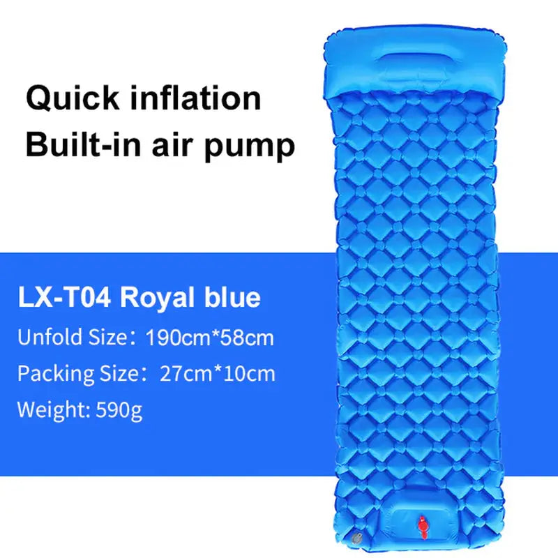 the inflatable is a lightweight, portable sleeping pad that can be used for camping