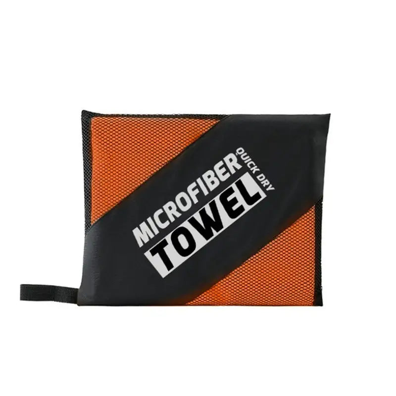 the orange and black pouch bag with the slogan