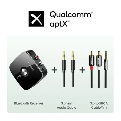 The qum qx bluetooth receiver and cable