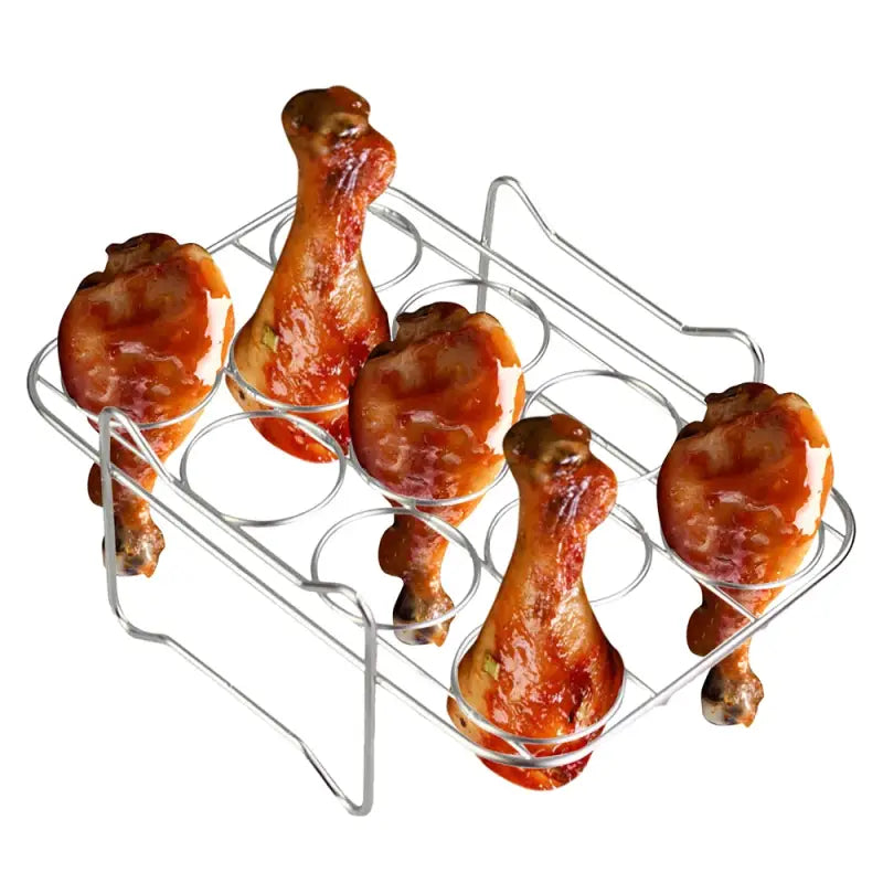 a rack with chicken legs on it