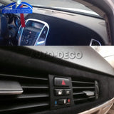 the interior of a car with the dashboard and dash light on