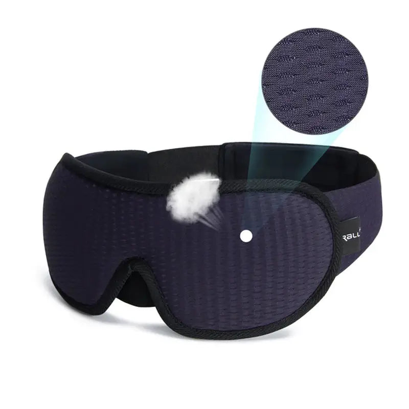 a pair of goggles with a blue lens and a white cloud