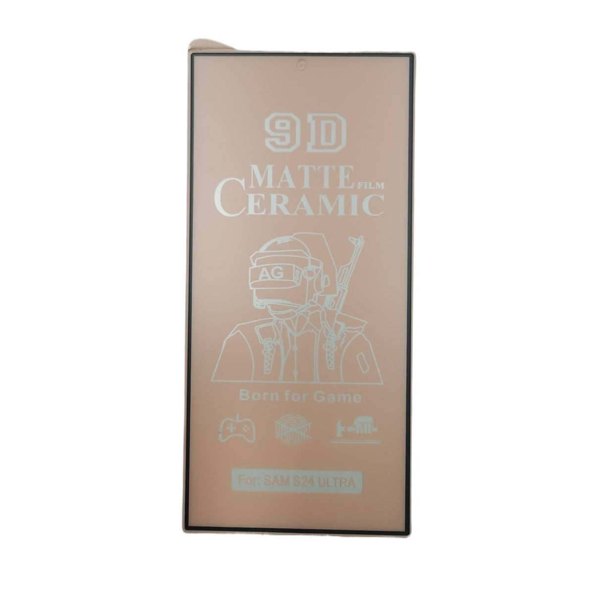 Rectangular matte ceramic screen protector.