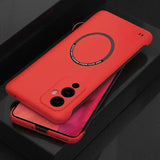 the red case is shown on the back of the phone