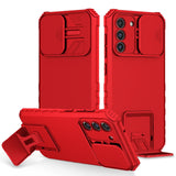 the red iphone case is shown with the camera and lens
