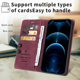 Leather Wallet Style Phone Case with Flip Stand For Samsung Galaxy S9 S10 Plus S20 S21 FE S22 S23 S24 Ultra Luxury Cover