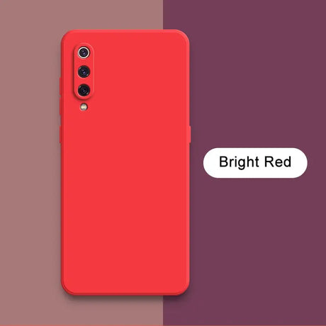 The red iphone case is shown with the text, bright red