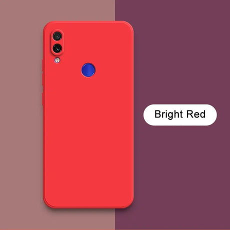 The red iphone case is shown with the text bright red