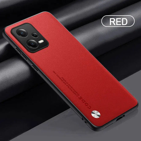 Red leather case for the google pixel