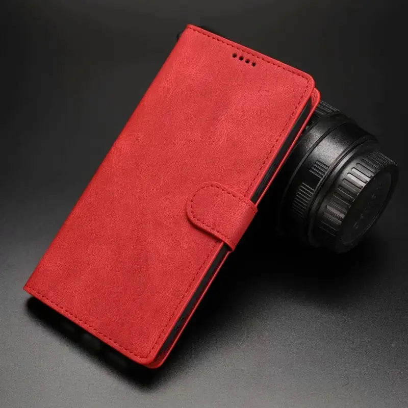 Red leather case for iphone 6