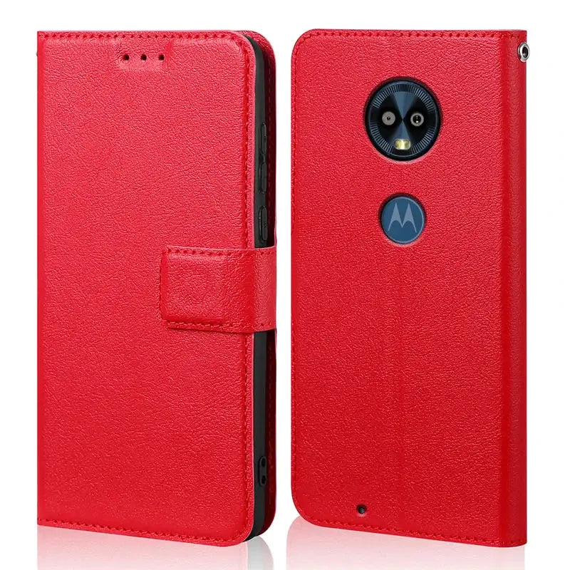 red leather flip case for motorola z2