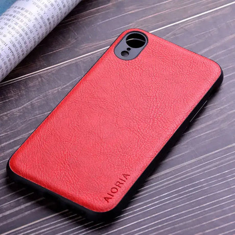 The red leather iphone case