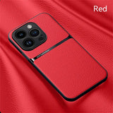 red leather texture case for iphone 11