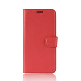 Red leather wallet case for iphone 5