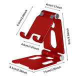 A red metal stand with a white background
