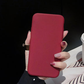 Red phone case.