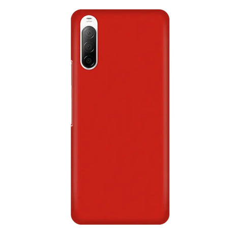 The back of a red phone case