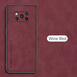 the back of a red phone with the text wine red