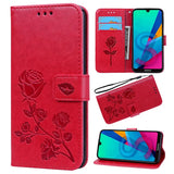 red rose flower leather wallet case for samsung s9