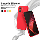 Red silicone smartphone case with a smooth, soft texture and non-slip grip.