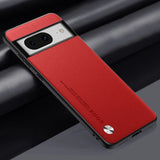 Red smartphone case with a distinctive camera cutout and sleek design.