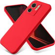 Red smartphone case with dual camera cutouts.