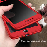 Luxury Shockproof 360 Full Case For iPhone 13 12 11 Pro Max Tempered Glass Hard Cover