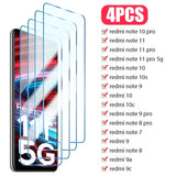 4x premium tempered screen protector for redmi note 11 pro