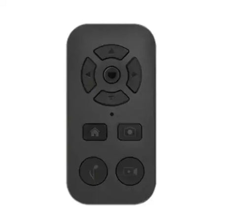 Remote control with circular directional pad and four additional buttons.