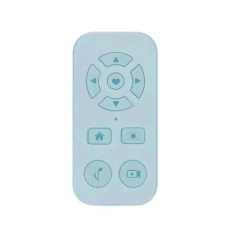 Remote control with directional buttons and icons for various functions.