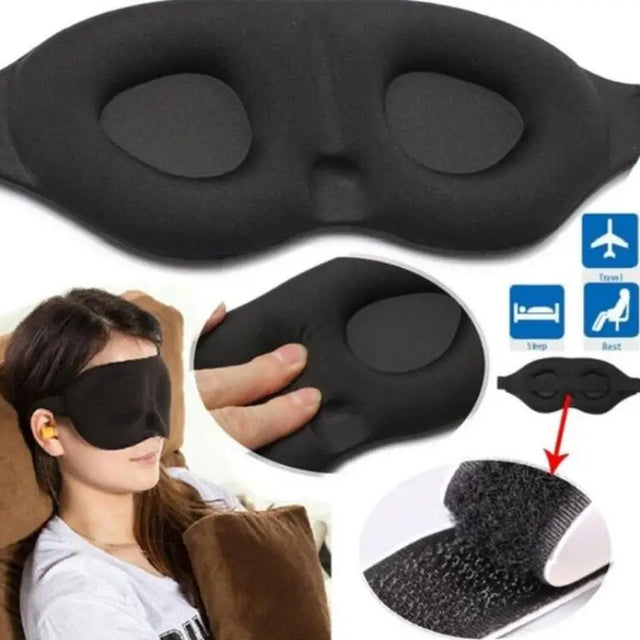 a close up of a woman wearing a blindfold with a pair of eye masks