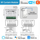 RF curtain module wiring diagrams.