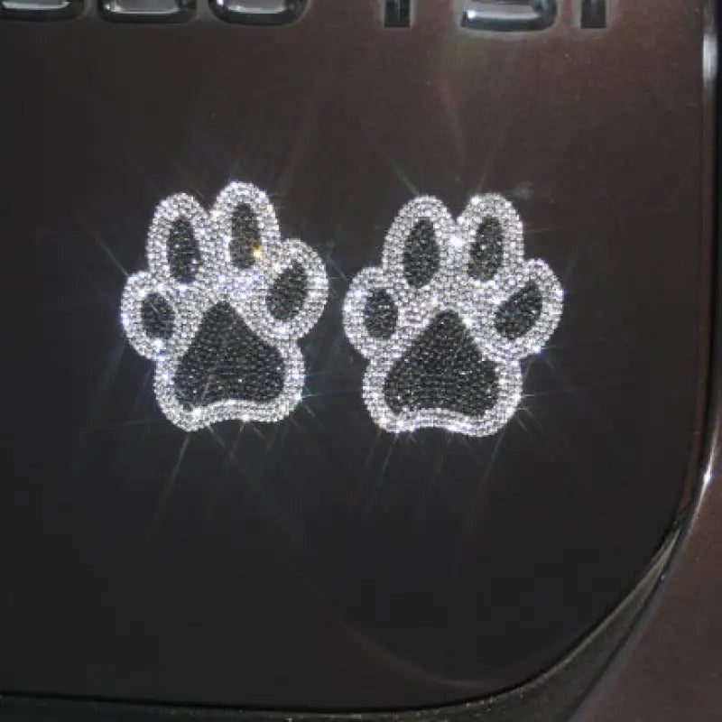 a dog paw with rhine rhines on the side of a car