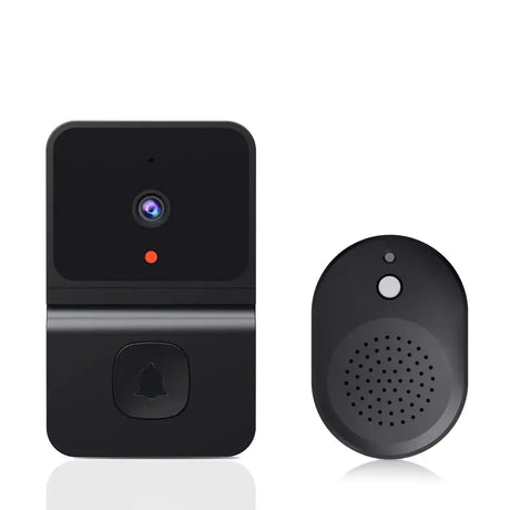 The ring doorbell doorbell with a black doorbell