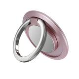 two rings with a pink and silver color