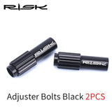 rsk 2pcs black aluminum front axle caps for bmw