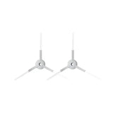 a pair of white ceiling fans