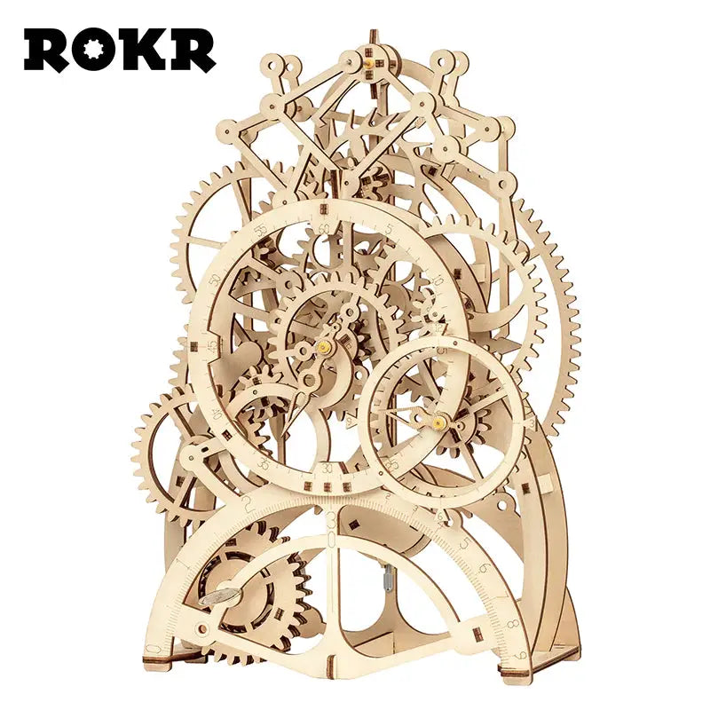 the wooden gear clock is made from wood and has a mechanism that allows the movement of the gear