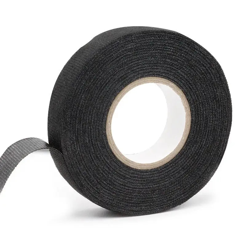 a roll of black cloth tape