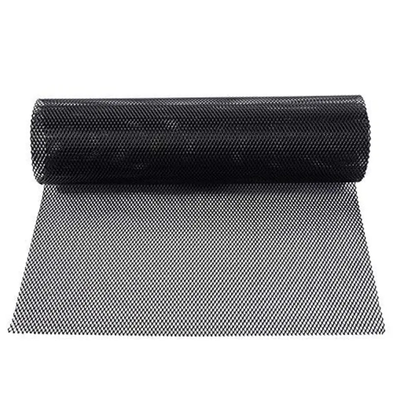 a roll of black mesh mesh